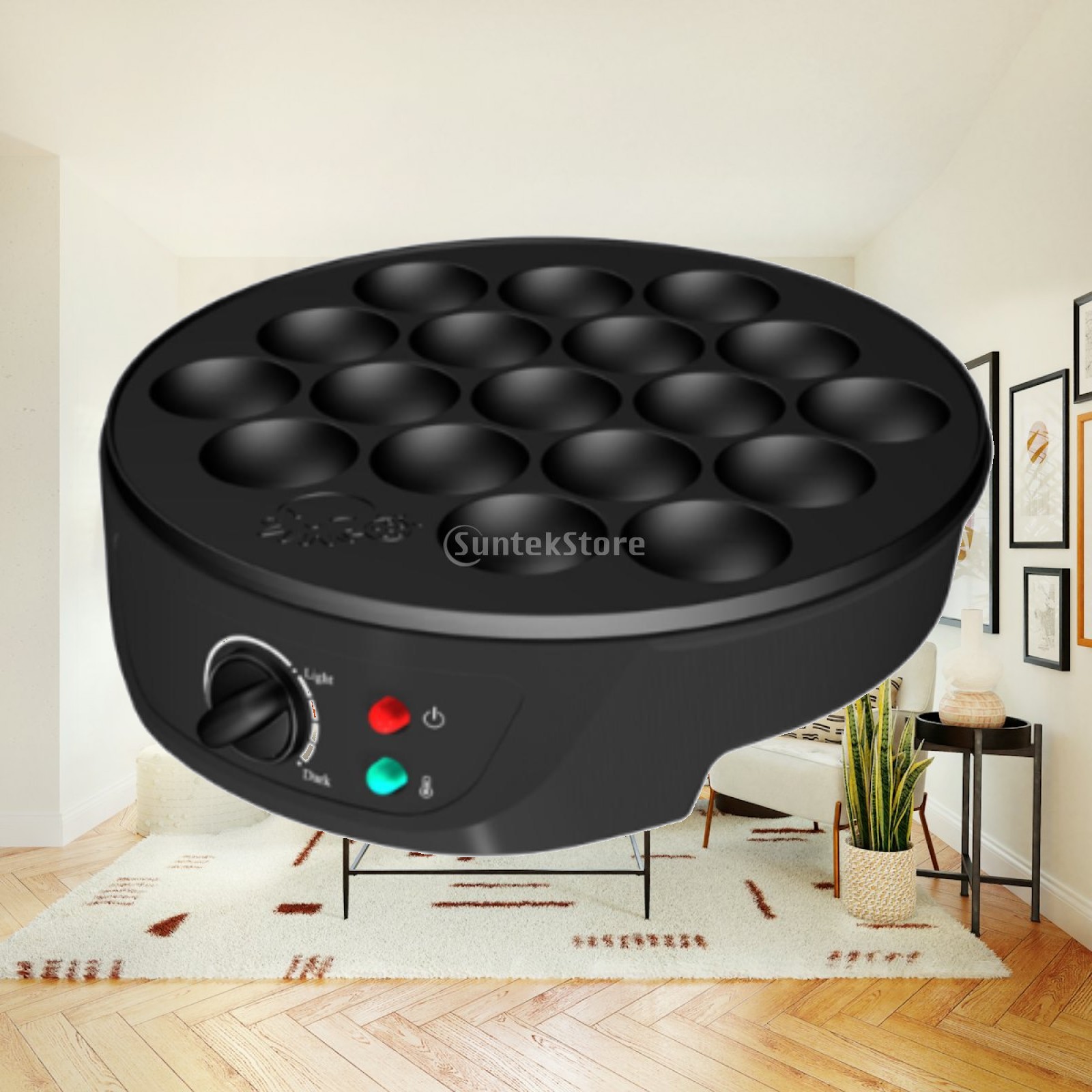 Takoyaki Grill Plate - ノンスティックたこ焼きパン電気タコ焼きグリルメーカー18穴ベーキングプレートパーティー用キッチン調理用