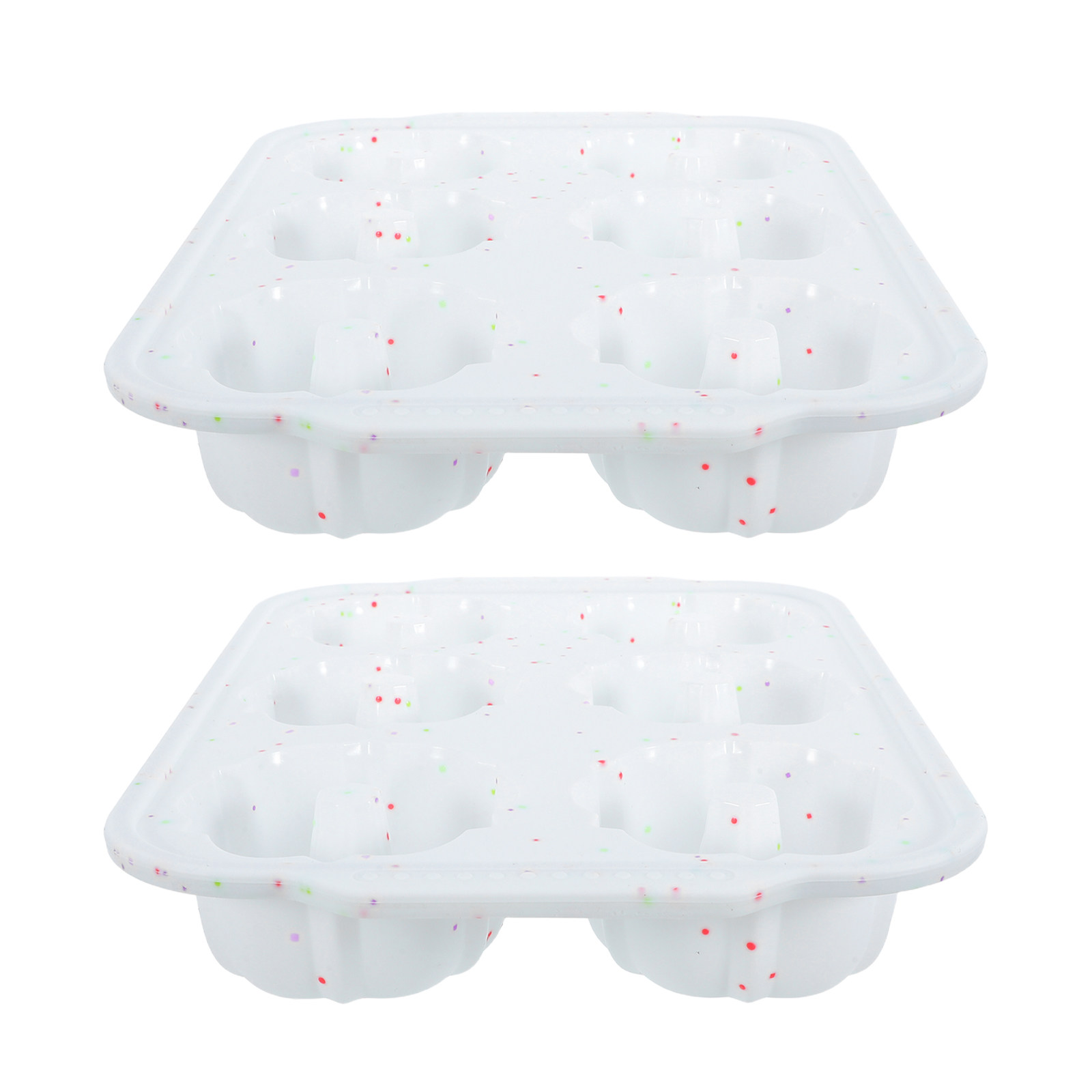 Donut Mold Silicone - 2個セット シリコン製ベーキングモールド ドーナツパン 金属芯付き ノンスティック 6個取り
