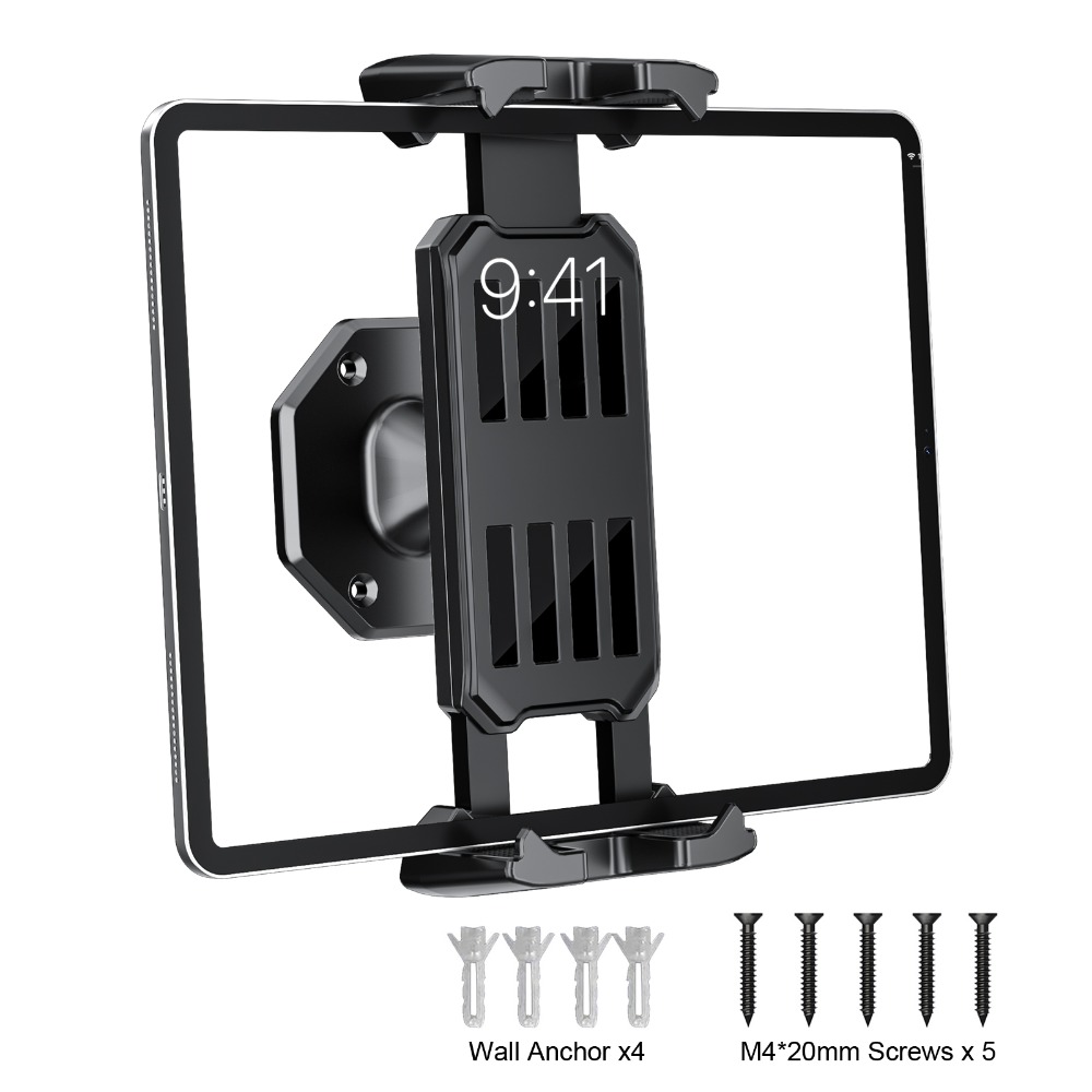 Taco Stand Holder - 壁掛け式スマホホルダー タブレットスタンド 調整可能クランプ 360度回転 ユニバーサルブラケット iPhone/iPad対応