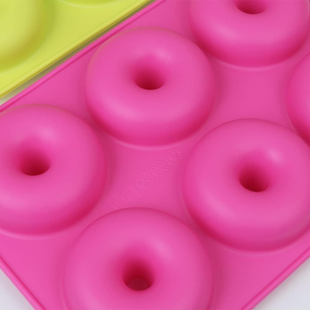 Donut Mold Silicone - ドーナツ型シリコン製ベーキングモールド、簡単に取り出せます！ ノンスティックドーナツ型 BPAフリー マフィン、ケーキ用 - オーブン＆食洗機対応