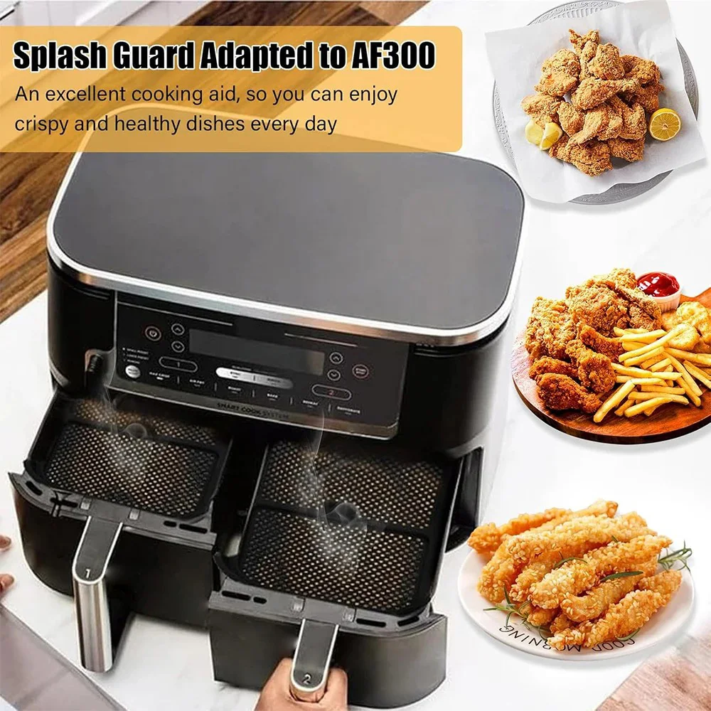 Ninja Air Fryer Af300 - エアフライヤースプラッシュガード Ninja AF300 モデル用 再利用可能なエアフライヤーライナー シリコーンエアフライヤースプラッシュパッドシールドベーキングアクセサリー
