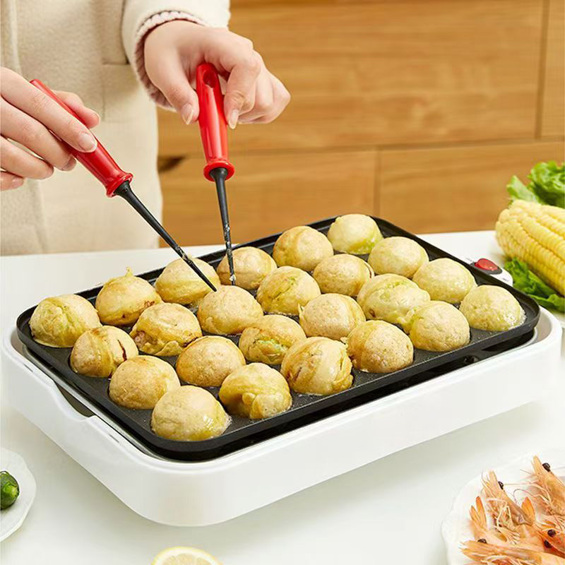 Takoyaki Grill Plate - 220V ちびまる子ベーキングマシン家庭用電気たこ焼きメーカーたこ焼きグリルパンプロの調理ツールケーキメーカー