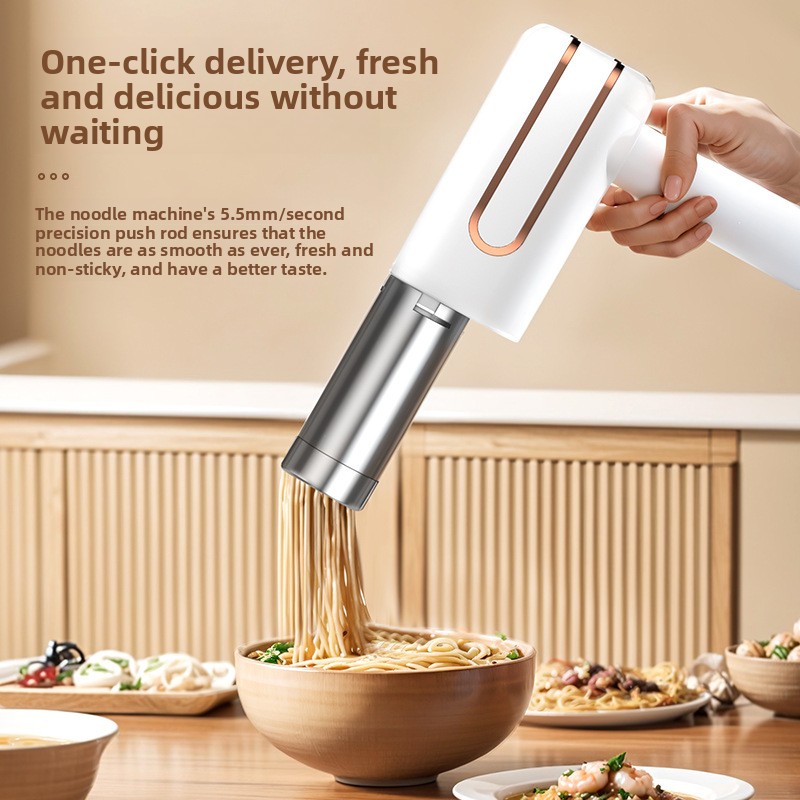 Churros Maker Gun - ワイヤレスハンドヘルド電動製麺機、自動パスタプレスガン、ポータブル充電式小型家庭用製麺機