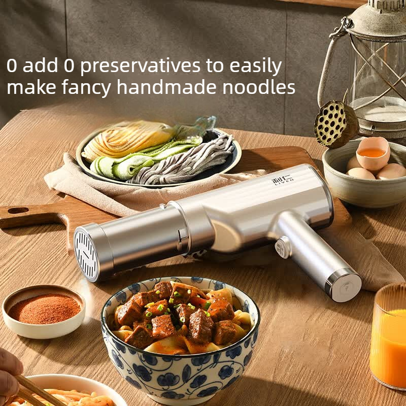 Churros Maker Gun - 304ステンレス鋼製ハンドヘルドパスタメーカー、コードレス充電式生地プレスガン、焦げ付き防止で均一な麺を作るためのクイックファミリーミール用