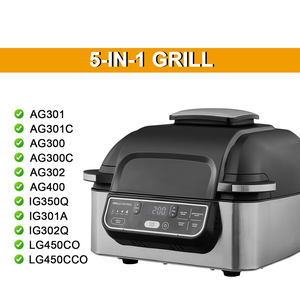 Ninja Air Fryer Af300 - M02K-ステンレス鋼スプラッターシールド&グリルプレートグレート Ninja Foodi 5-In-1 グリルパーツ AG301、AG400