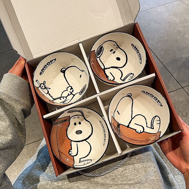 スヌーピー セラミックボウルセット 2025年新作 釉下彩  - Dim Sum Basket のレビューと価格