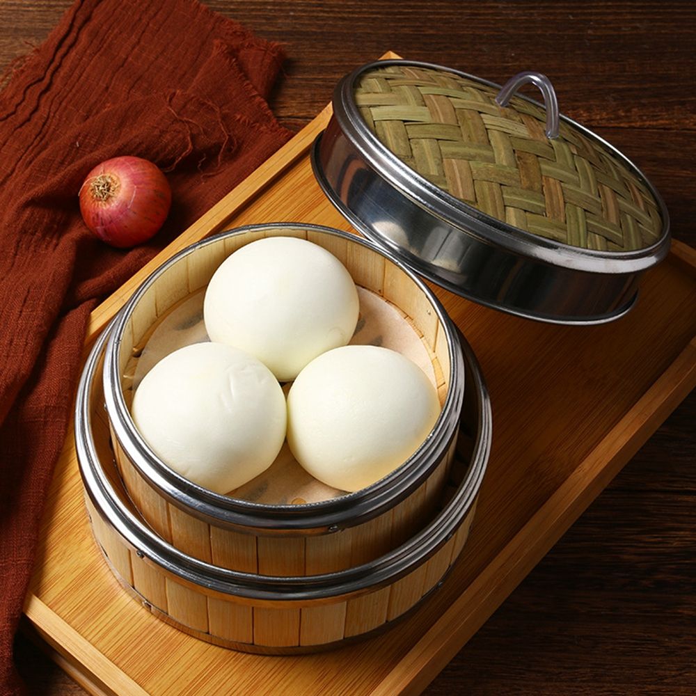 点心用蒸し籠 竹蓋付き蒸し器 キッチン用品 中華蒸し器 竹蒸 - Bao Steamer Bamboo のレビューと価格