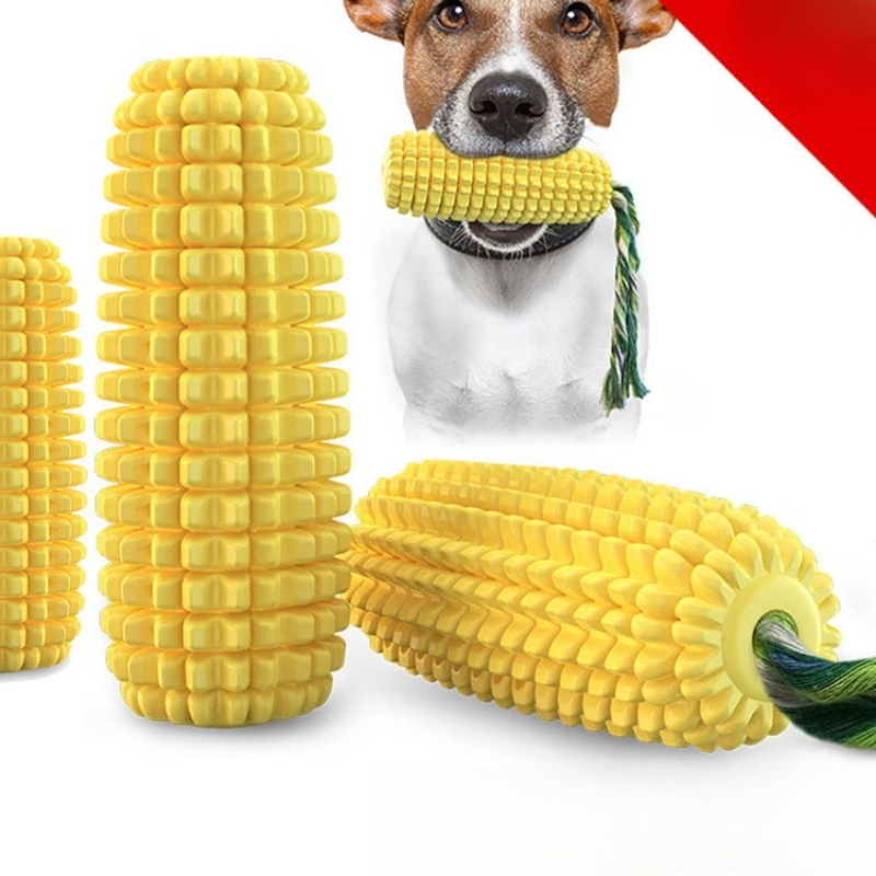 キュッキュッ鳴るコーンドッグ歯ブラシ噛むおもちゃ、丈夫な歯磨 - Corn Dog Stick のレビューと価格