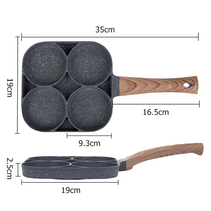 パンケーキエッグフライパン 4カップ オムレツポーチドエッグ - Egg Waffle Pan のレビューと価格