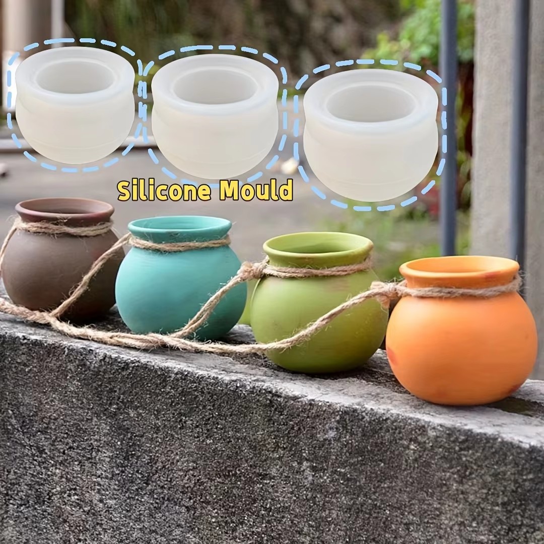 シリコンフラワーポット型、樹脂型、エポキシ型、香り付きキャン - Potsticker Mold のレビューと価格
