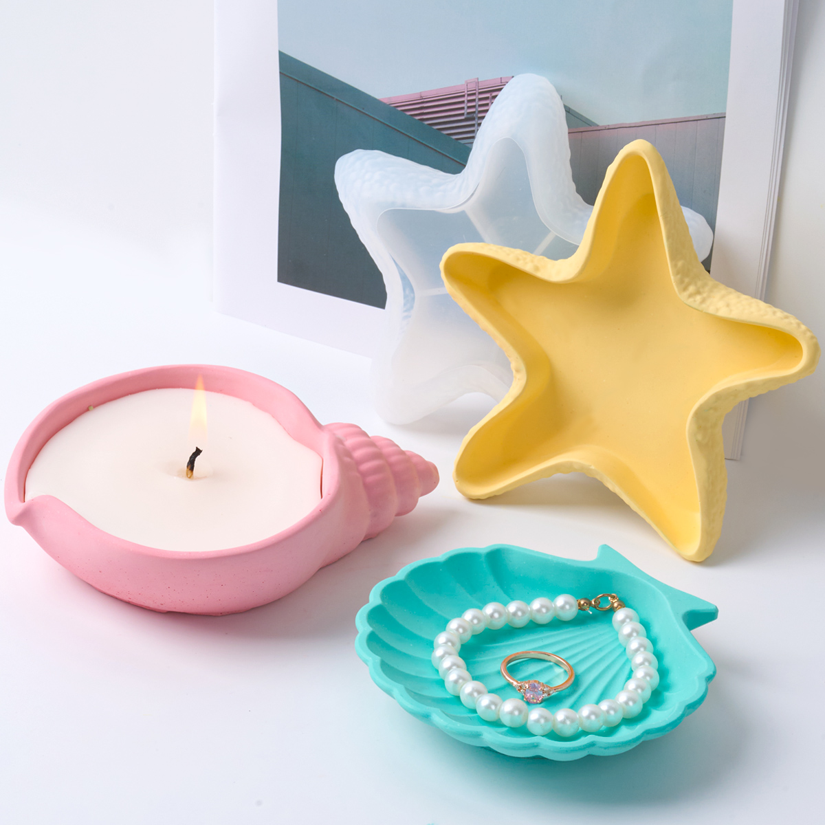 DIY コンクリートヒトデ Starage トレイシリコーン - Potsticker Mold のレビューと価格