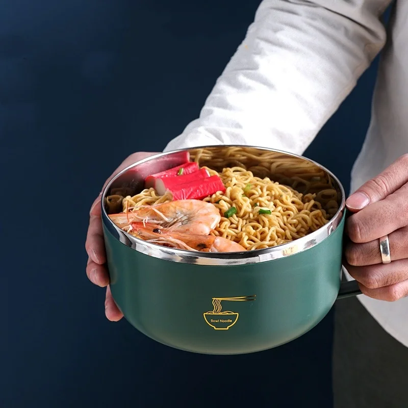 ラーメンボウル 304 ステンレス鋼製麺ボウル 蓋付き 耐熱 - Dim Sum Basket のレビューと価格