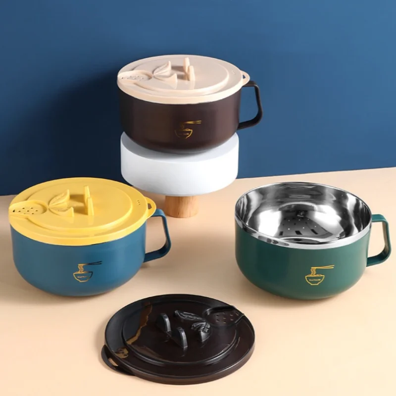 ラーメンボウル 304 ステンレス鋼製麺ボウル 蓋付き 耐熱 - Dim Sum Basket のレビューと価格