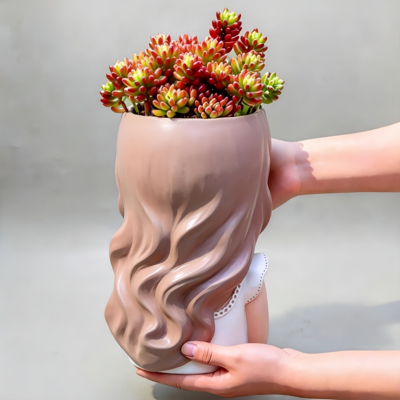 大きな妖精少女の花瓶型シリコンモールド、サボテンや多肉植物用 - Potsticker Mold のレビューと価格