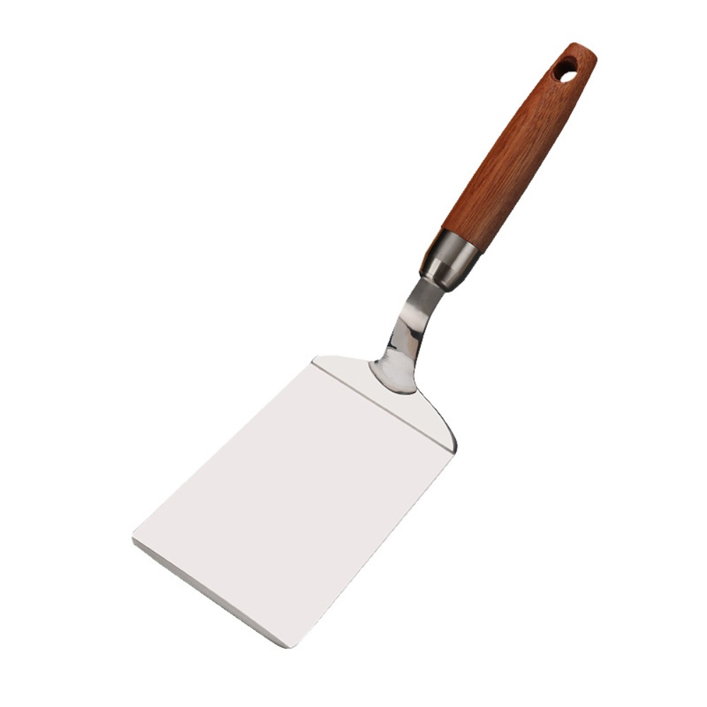 ステンレス鋼のスパチュラ、木製ハンドル付き、ステーキグリドル - Okonomiyaki Spatula のレビューと価格