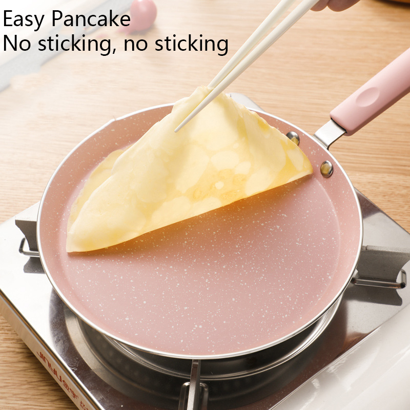 1つのノンスティックピンクフライパン、ステーキ、卵、ベーコン - Egg Waffle Pan のレビューと価格