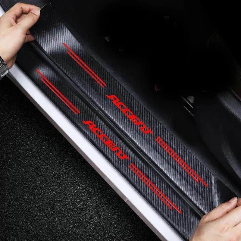 カースタイリングドア敷居敷居アンチスクラッチステッカーヒュン - Crepe Pan Carbon のレビューと価格