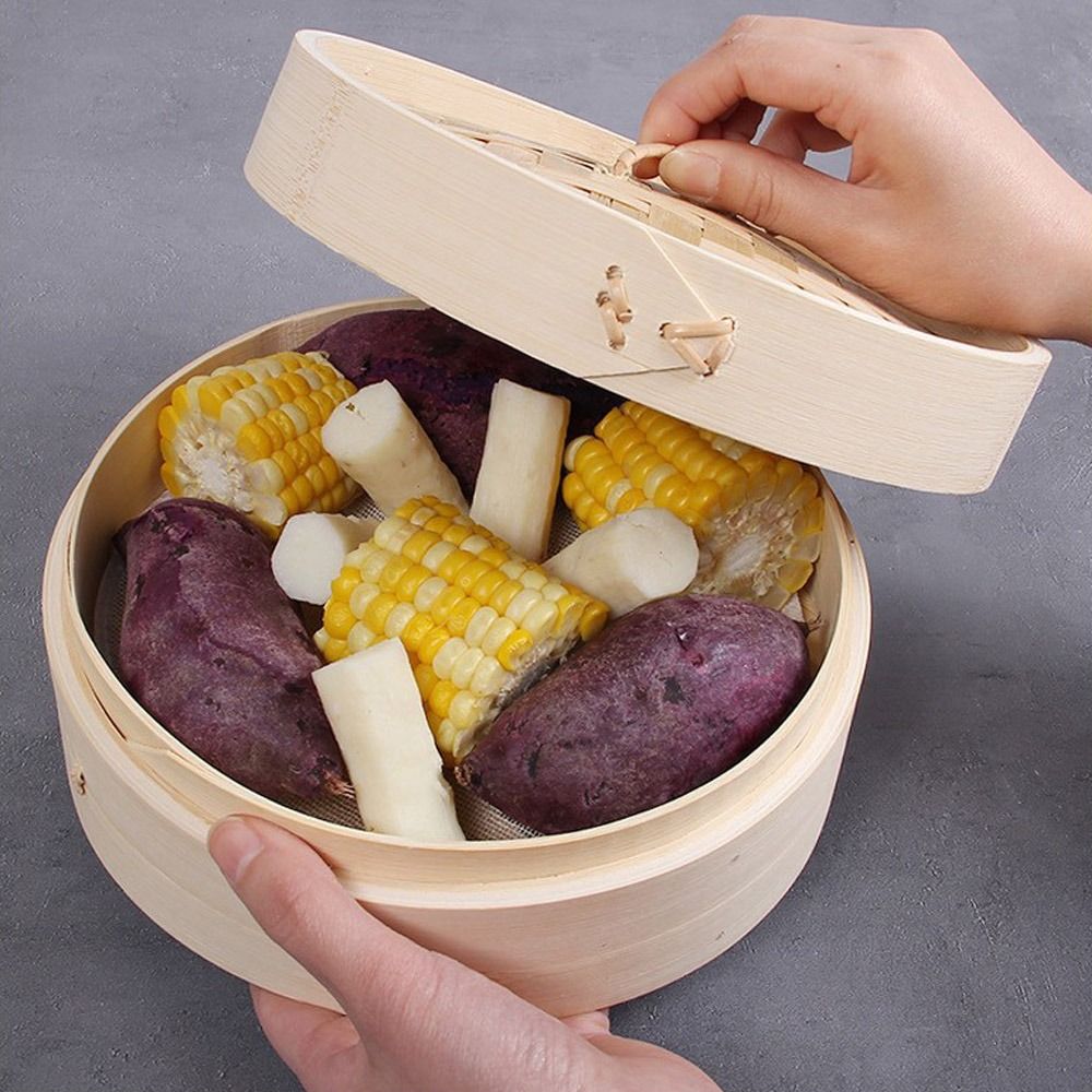ふた付きの中国の竹のスチーマー、調理用の餃子スチーマーbao - Bao Steamer Bamboo のレビューと価格