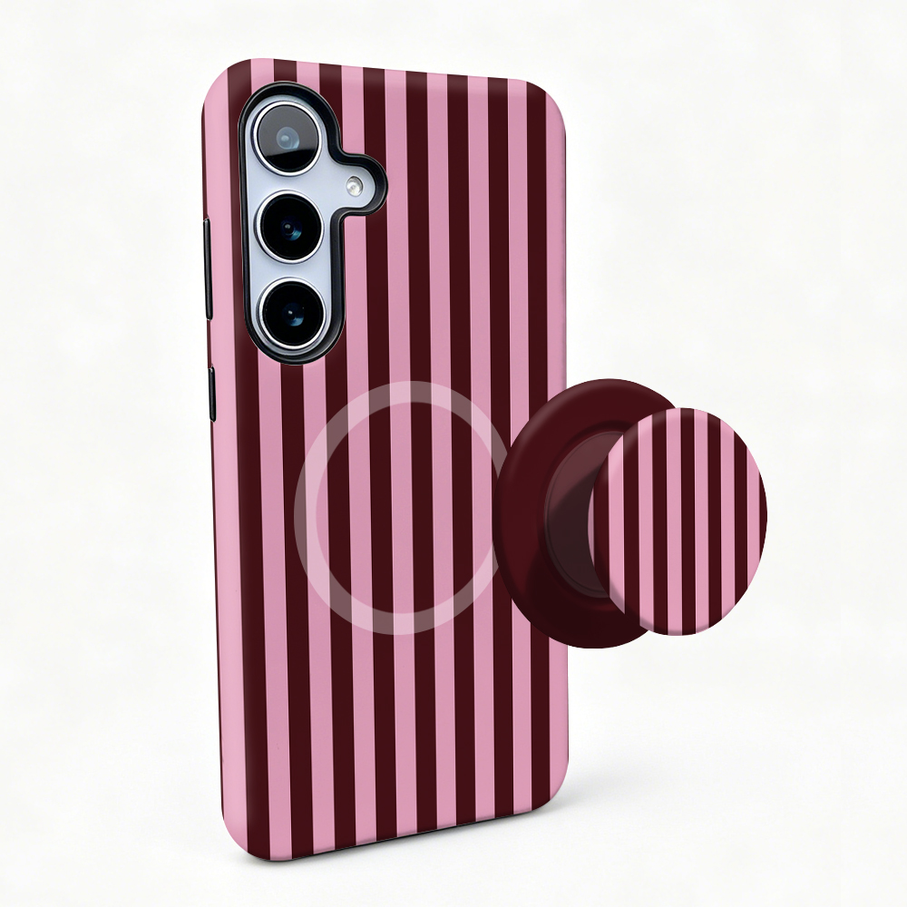 ストライプ磁気ケース Samsung S26 S25 S24 - Taco Stand Holder のレビューと価格