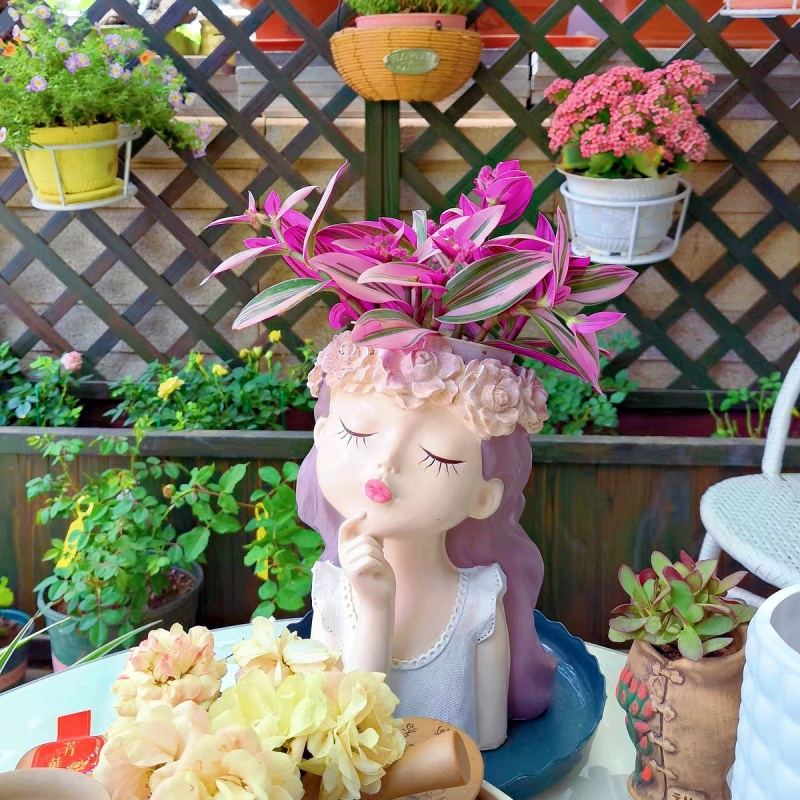 瞑想的な花の妖精の花瓶大型シリコンモールドDIY樹脂石膏デス - Potsticker Mold のレビューと価格