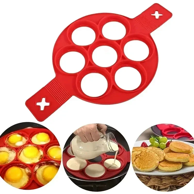 円形シリコンフライパン、朝食用パンケーキ型、DIYベーキング - Egg Waffle Pan のレビューと価格