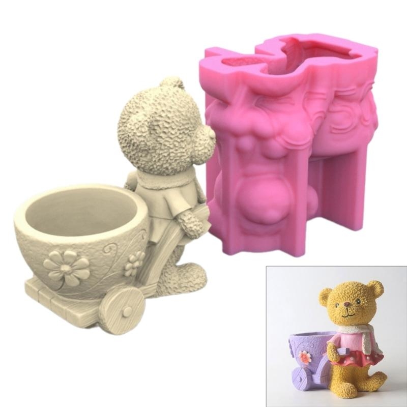 3D DIY 植木鉢金型シリコーンコンクリート金型クマ花瓶金 - Potsticker Mold のレビューと価格
