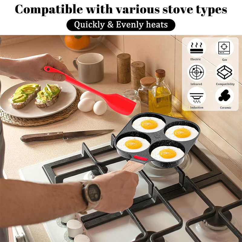深型卵焼きフライパン 蓋付き 4カップ ノンスティック グラ - Egg Waffle Pan のレビューと価格