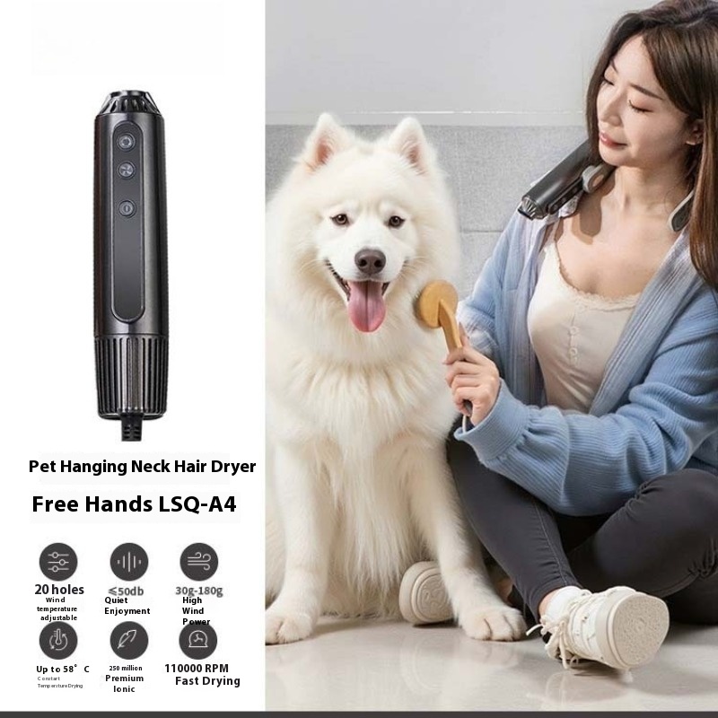 プロ仕様ネックハンギングペットドライヤー、低騒音グルーミング - Hot Dog Press のレビューと価格