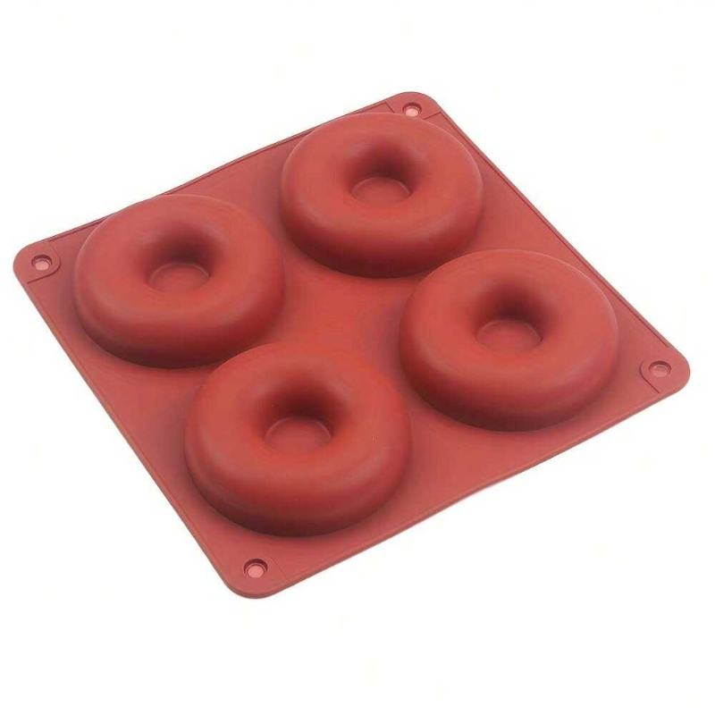 耐熱性シリコン型,4穴,大きなドーナツ,ケーキプリン,ゼリー - Donut Mold Silicone のレビューと価格