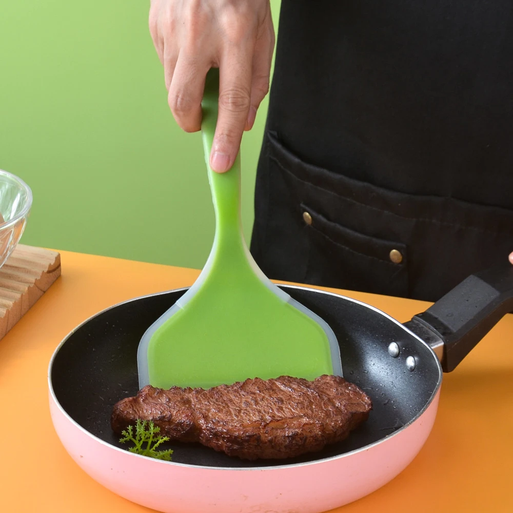 1PC シリコーンへら広口ノンスティックスクレーパーステーキ - Okonomiyaki Spatula のレビューと価格