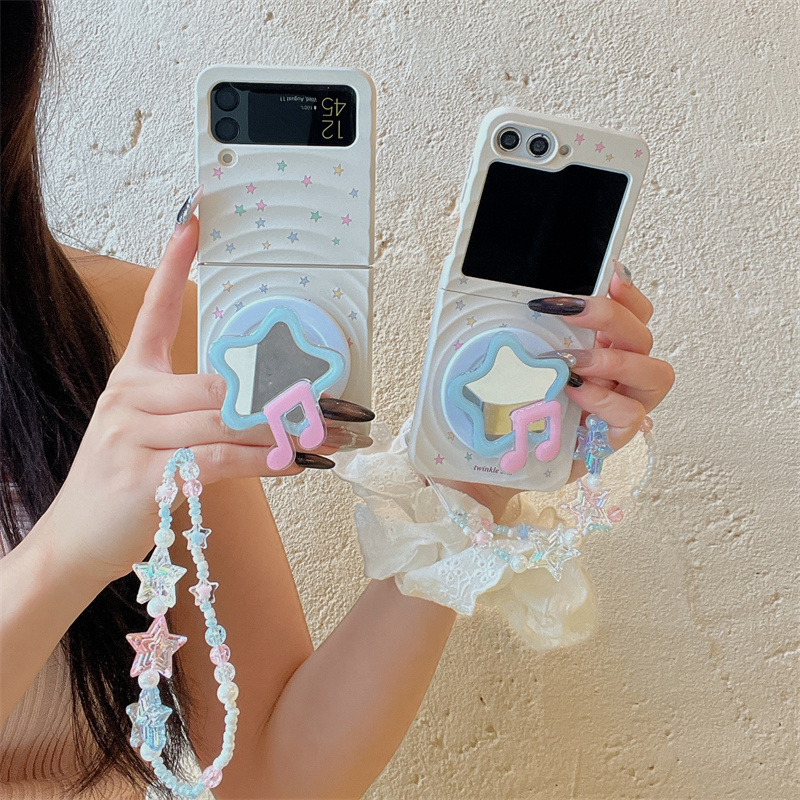 韓国のかわいい小さな星柄マグネット式スマホケース、Samsu - Taco Stand Holder のレビューと価格