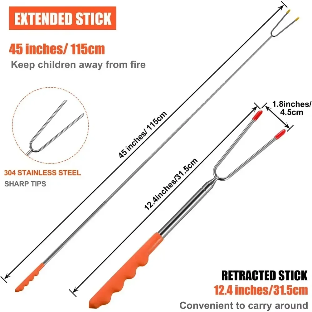 ステンレス製バーベキューフォーク,マシュマロローストスティッ - Corn Dog Stick のレビューと価格